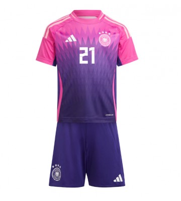 Tyskland Ilkay Gundogan #21 Udebanetrøje Børn EM 2024 Kortærmet (+ Korte bukser)